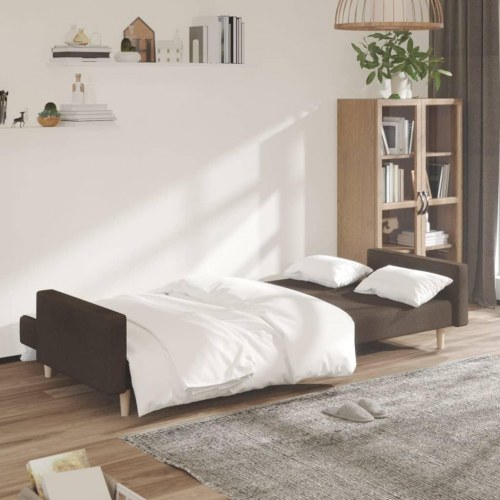 2-personers sovesofa stof mørkebrun