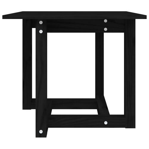 Sofabord 50x50x45 cm massivt fyrretræ sort