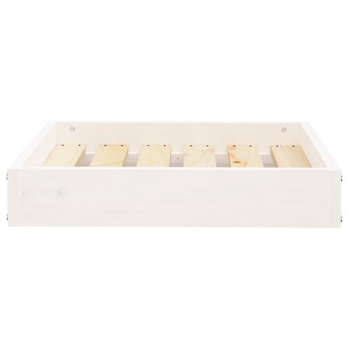 Hundeseng 51,5x44x9 cm massivt fyrretræ hvid