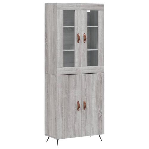 Højskab 69,5x34x180 cm konstrueret træ grå sonoma-eg