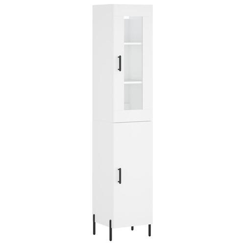 Skab 34,5x34x180 cm konstrueret træ hvid