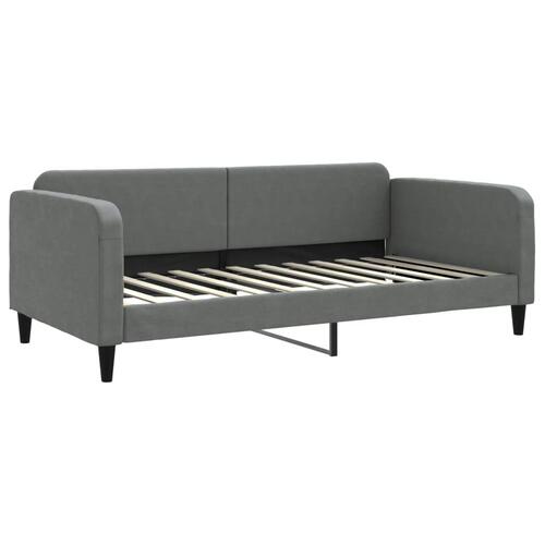 Daybed med udtræk og skuffer 100x200 cm stof mørkegrå
