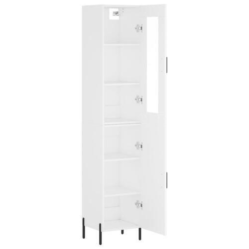Skab 34,5x34x180 cm konstrueret træ hvid