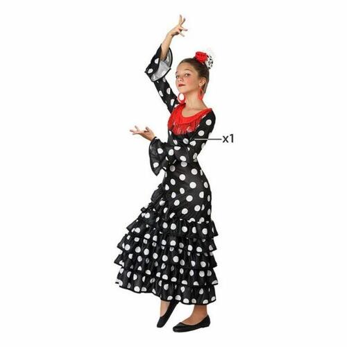 Kostume til børn Sevillana danser Sort 10-12 år