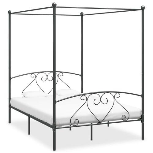Sengestel til himmelseng 140 x 200 cm metal grå