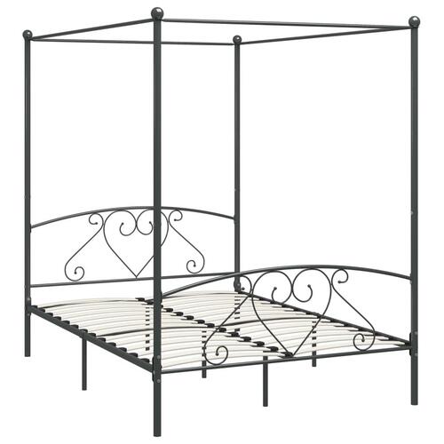 Sengestel til himmelseng 160 x 200 cm metal grå