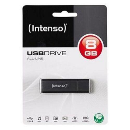USB-flashdrev INTENSO Alu Line 8 GB - antracit, USB 2.0
