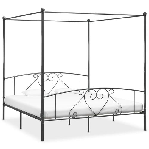 Sengestel til himmelseng 180 x 200 cm metal grå