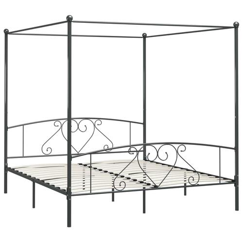 Sengestel til himmelseng 180 x 200 cm metal grå