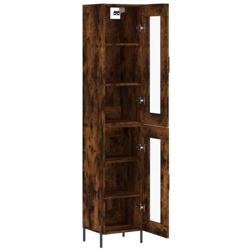 Skab 34,5x34x180 cm konstrueret træ røget egetræ