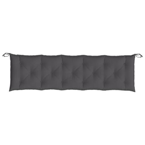 Hynde til havebænk 180x50x7 cm oxfordstof antracitgrå (OUTLET A)