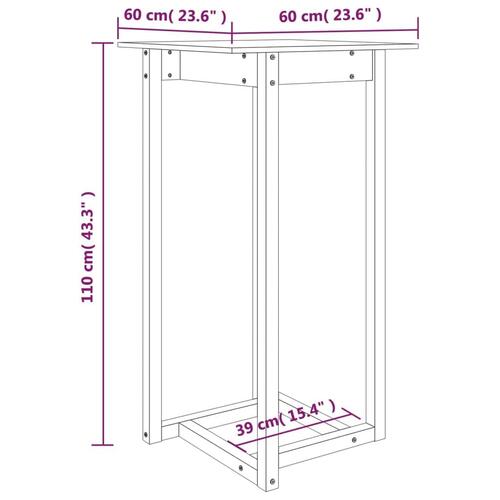Barbord 60x60x110 cm massivt fyrretræ