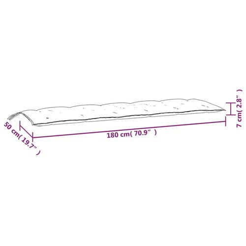 Hynde til havebænk 180x50x7 cm oxfordstof antracitgrå (OUTLET A)