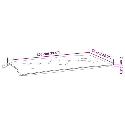 Hynde til havebænk 100x50x7 cm oxfordstof antracitgrå (OUTLET A)