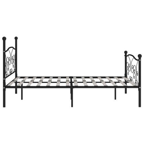 Sengestel med lamelbund 180 x 200 cm metal sort