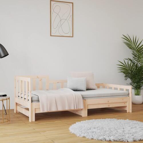 Daybed med udtræk 2x(90x190) cm massivt fyrretræ