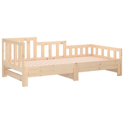Daybed med udtræk 2x(90x190) cm massivt fyrretræ