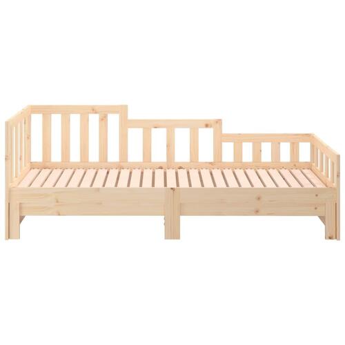 Daybed med udtræk 2x(90x190) cm massivt fyrretræ