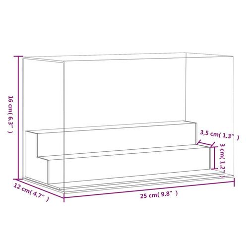 Montre 25x12x16 cm akryl transparent