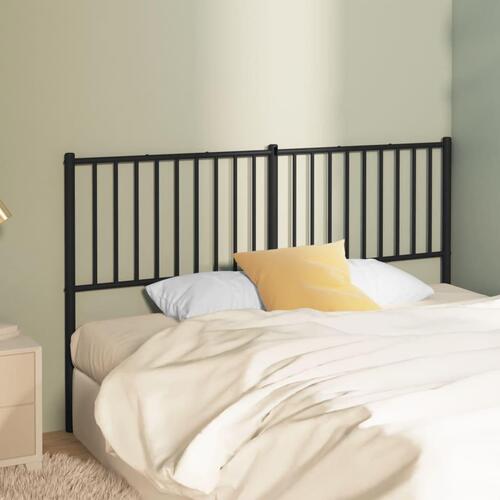 Sengegavl 160 cm metal sort