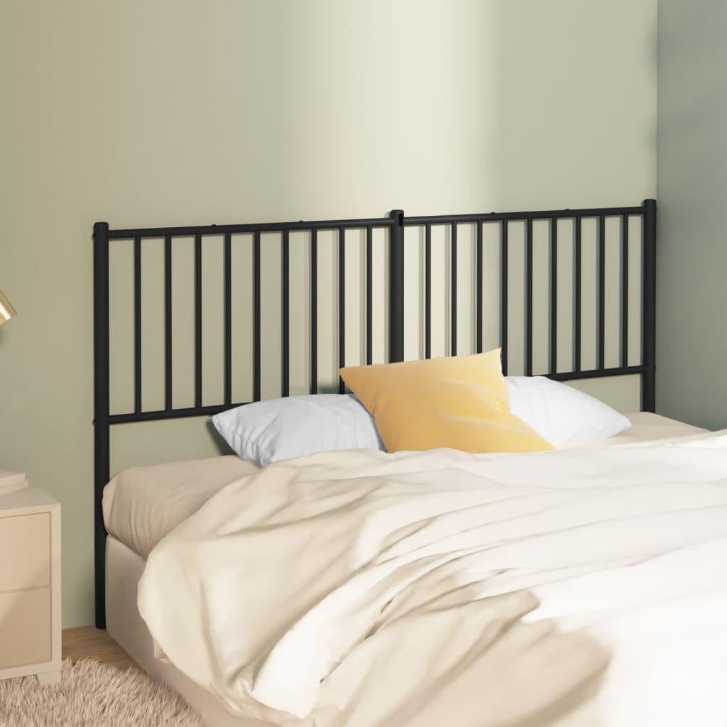 Sengegavl 160 cm metal sort