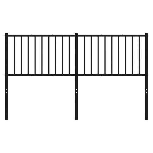 Sengegavl 160 cm metal sort