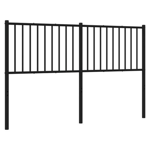 Sengegavl 160 cm metal sort