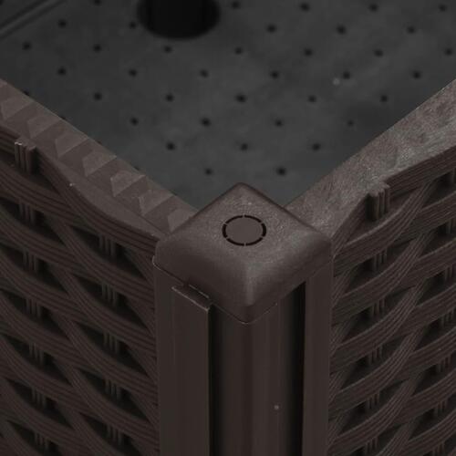 Plantekasse med hjul 150x80x54 cm PP brun