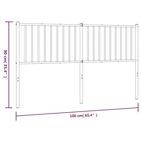 Sengegavl 160 cm metal sort