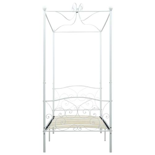 Sengestel til himmelseng 90 x 200 cm metal hvid