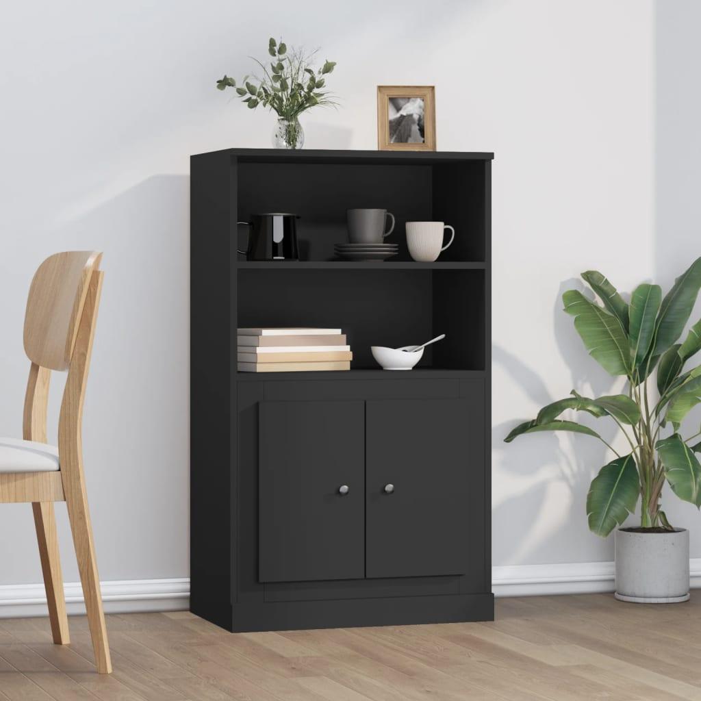 Skænk 60x35,5x103,5 cm konstrueret træ sort