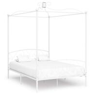 Sengestel til himmelseng 120 x 200 cm metal hvid