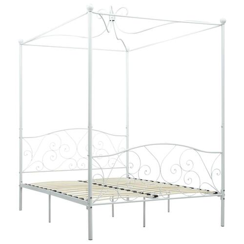 Sengestel til himmelseng 120 x 200 cm metal hvid