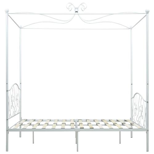 Sengestel til himmelseng 120 x 200 cm metal hvid