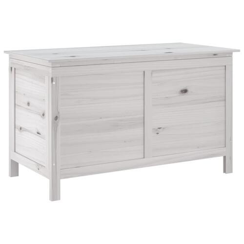 Opbevaringsboks til haven 99x49,5x58,5 cm massivt grantræ hvid