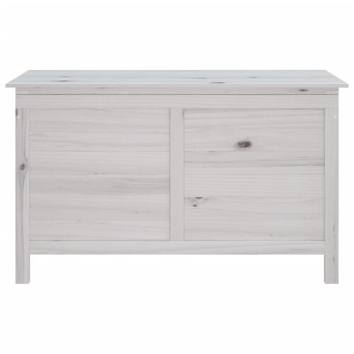 Opbevaringsboks til haven 99x49,5x58,5 cm massivt grantræ hvid