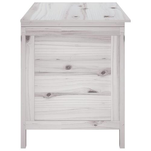 Opbevaringsboks til haven 99x49,5x58,5 cm massivt grantræ hvid