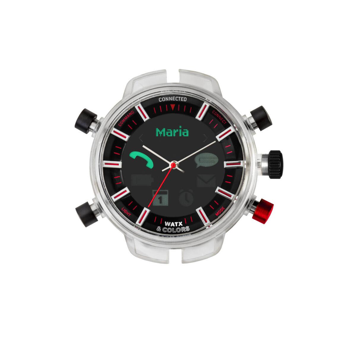 Watx & Colors RWA6700 unisex armbåndsur - Ø 49 mm, gennemsigtig urkasse billede