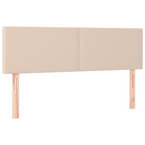 Kontinentalseng 140x190 cm kunstlæder cappuccinofarvet