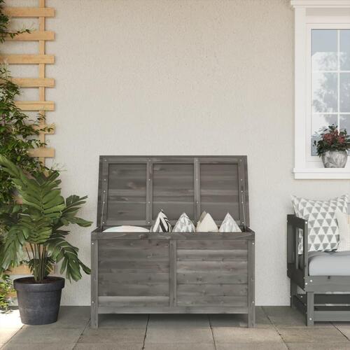 Udendørs opbevaringsboks 99x49,5x58,5 cm massivt gran antracit