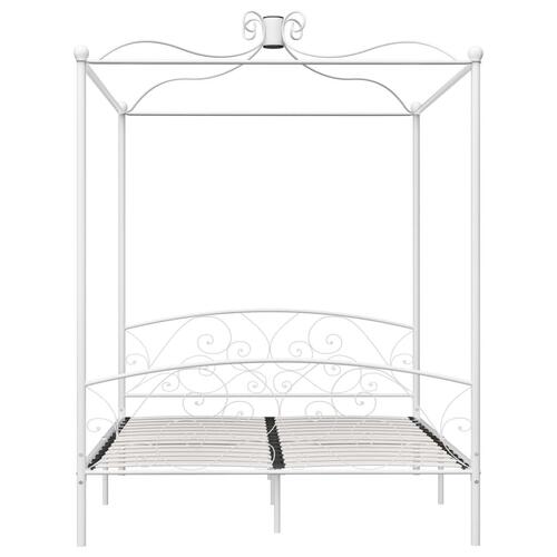 Sengestel til himmelseng 180 x 200 cm metal hvid