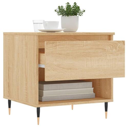 Sofabord 50x46x50 cm konstrueret træ sonoma-eg