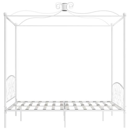 Sengestel til himmelseng 180 x 200 cm metal hvid
