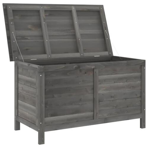 Udendørs opbevaringsboks 99x49,5x58,5 cm massivt gran antracit