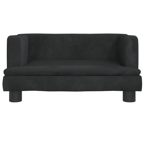 Sofa til børn 60x45x30 cm velour sort