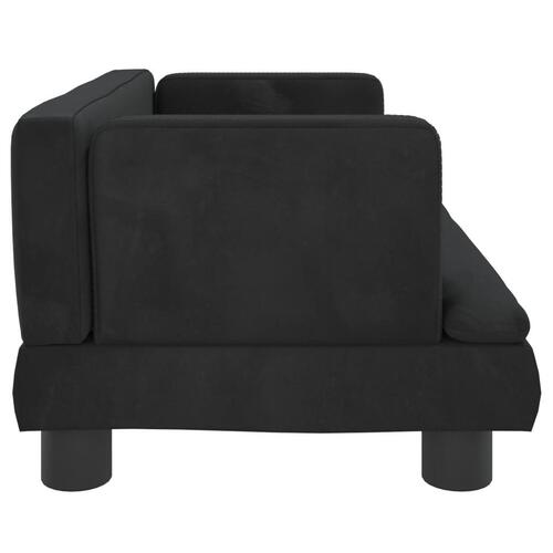 Sofa til børn 60x45x30 cm velour sort