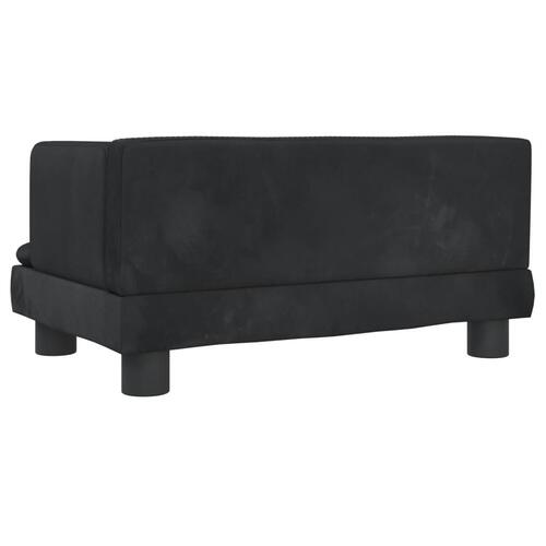 Sofa til børn 60x45x30 cm velour sort