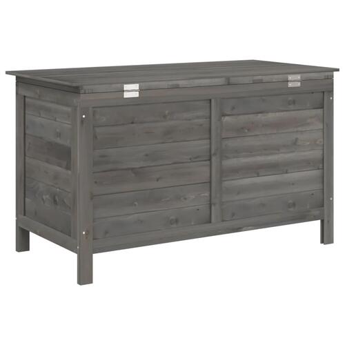 Udendørs opbevaringsboks 99x49,5x58,5 cm massivt gran antracit