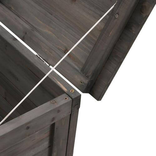 Udendørs opbevaringsboks 99x49,5x58,5 cm massivt gran antracit