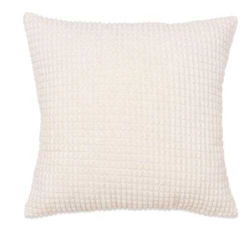 Pudesæt 2 stk. velour 45 x 45 cm råhvid